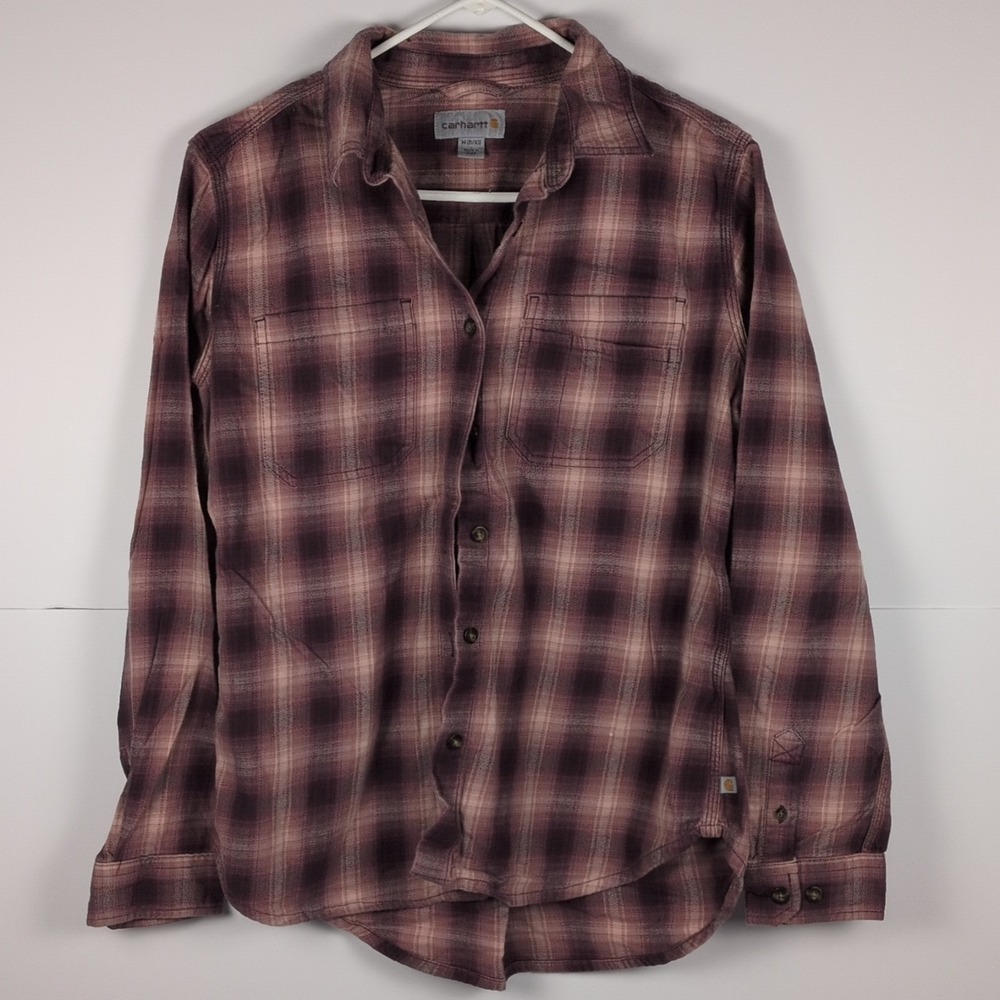 Womens Carhartt Relaxed Fit Flannel Size M 8/10